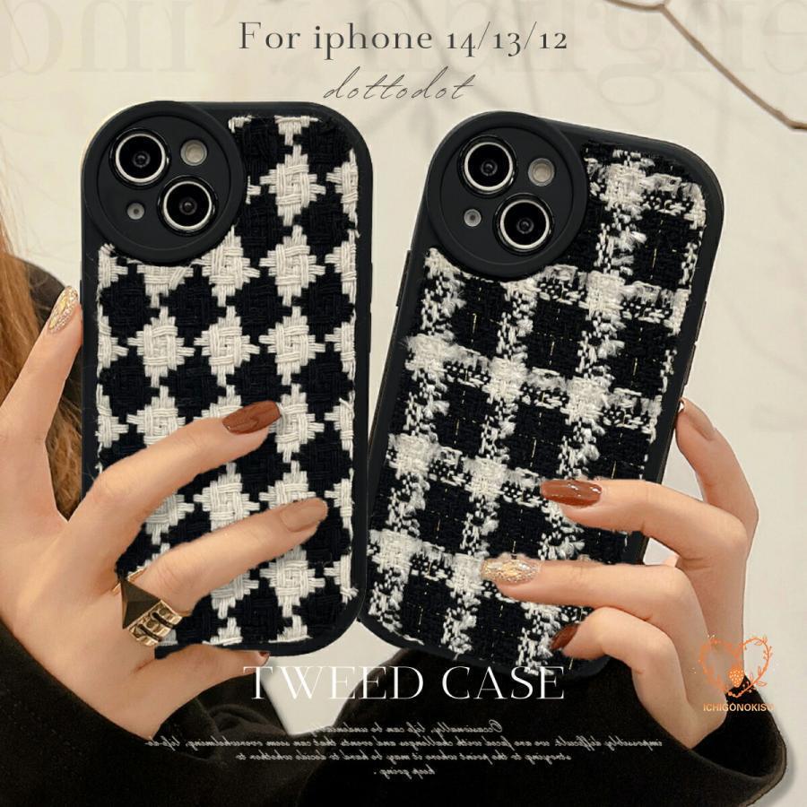 i Phone14 ケース i Phone13 ケース i Phone13 mini ケース i Phone12 mini ケース se 韓国 おしゃれ カワイイ ツイード 大人カワイイ