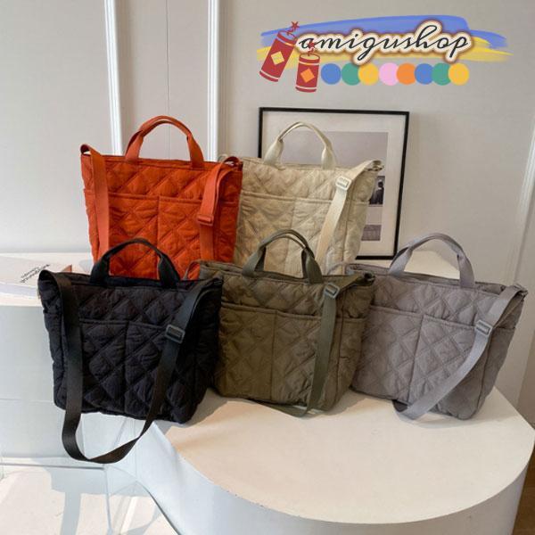 レディース バッグ 大容量 キルティング ショルダーバッグ トートバッグ 2WAY ナイロン ダウン風 大きめ A4 中綿 肩掛け 手提げ 通勤 おでかけ 秋 冬